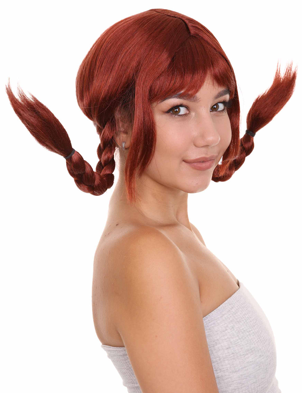 Wigs2you ハロウィンパーティー プレミアム レディース H-1653 簡単装着 とても快適 ピッピ ブラック