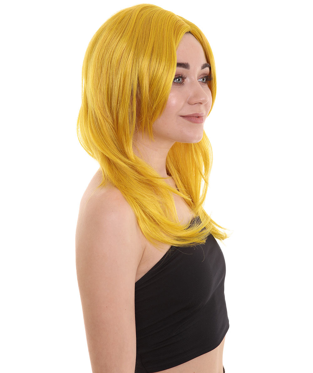 Wigs2you ハロウィンパーティープレミアム H-955 3レイヤーのパーティーガールウィッグ ゴールドカラー