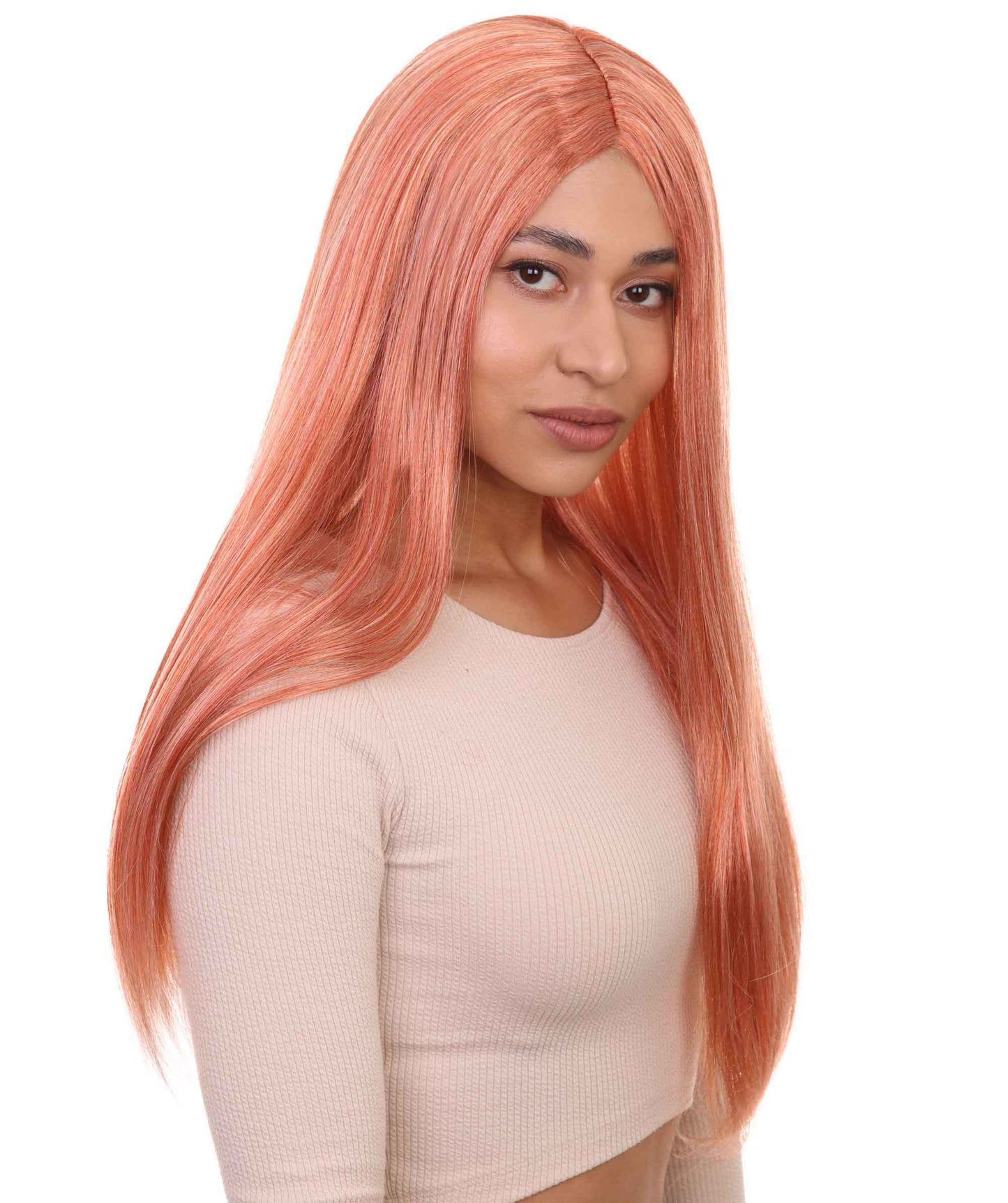 Wigs2you ハロウィンパーティープレミアム H-866 悪の花嫁 II 女性用ウィッグ ピーチ色
