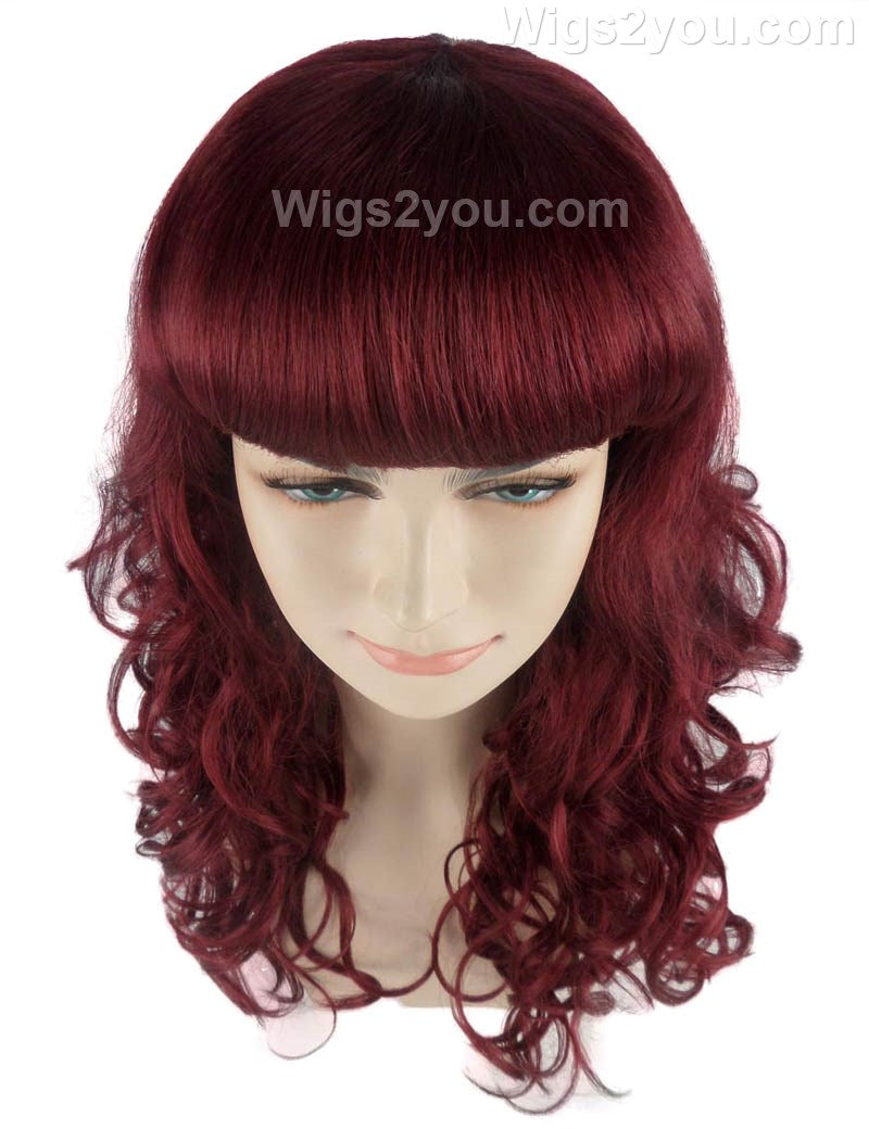Wigs2you ハロウィンパーティープレミアム H-811 バットマン 女性ジョーカーウィッグ バーガンディカラー