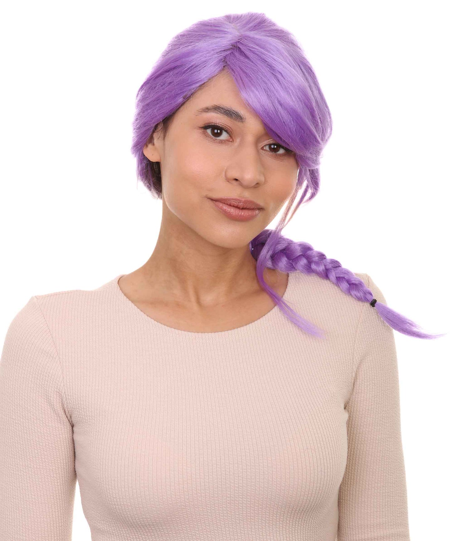 Wigs2you ハロウィン パーティー プレミアム レディース H-1169 とても快適なライラック編み込みウィッグ