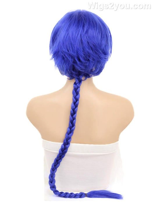 レディースファッション C-059 ロングウェーブ C-ダークブルー コスプレヒートスタイラブルウィッグ