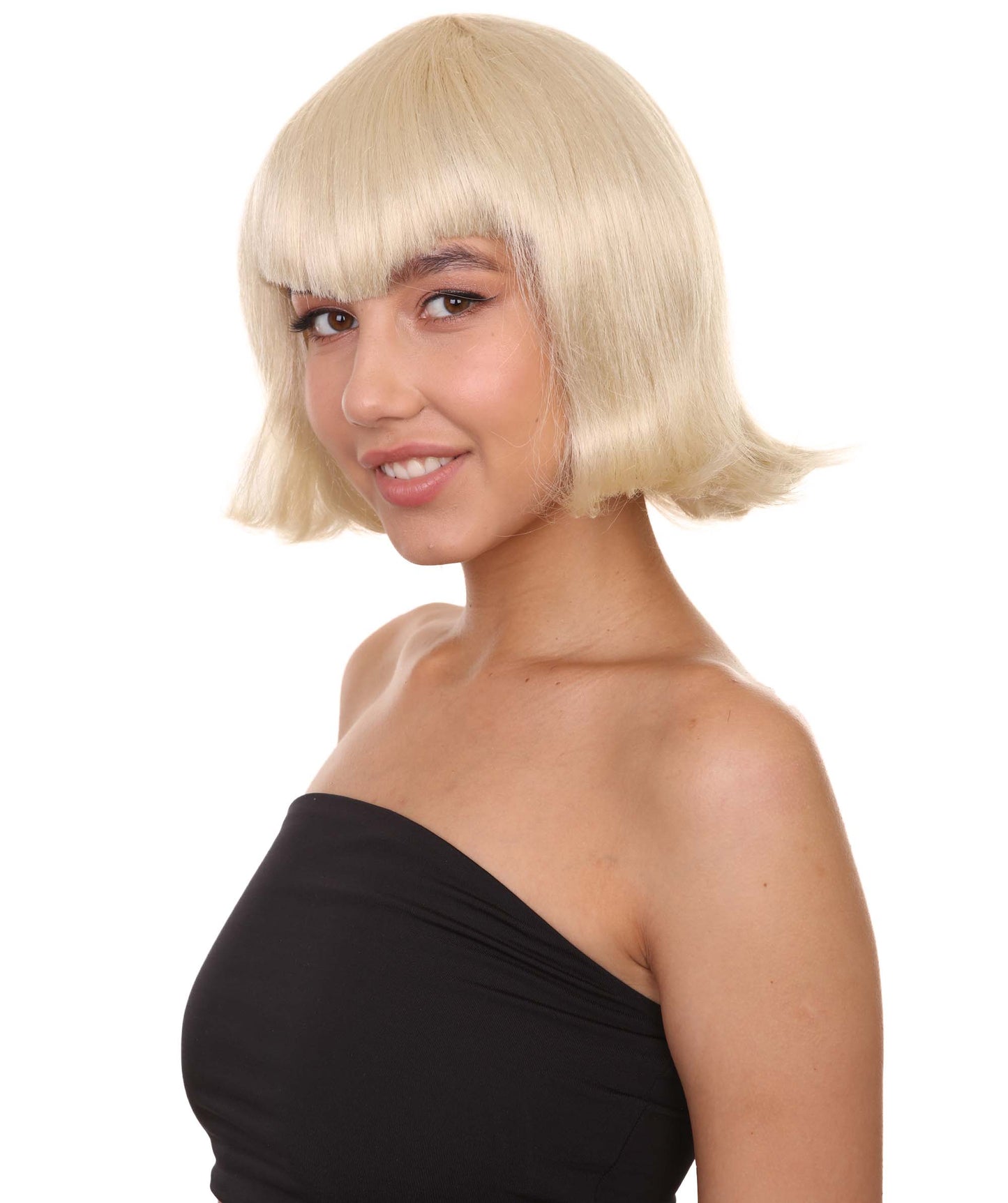 女性用ヴァンパイアウィッグ コスプレブロンドヴァンパイアウィッグ H-3467 プレミアム通気性のあるキャップレスキャップ