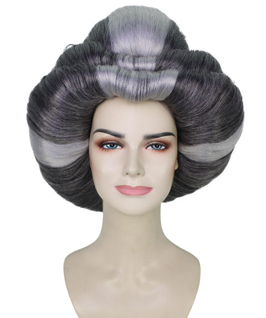 レディース H-5949 グレー ブラック アニメーション ムービー クイーン ウィッグ パーティーとコスプレに最適 合成ファイバー