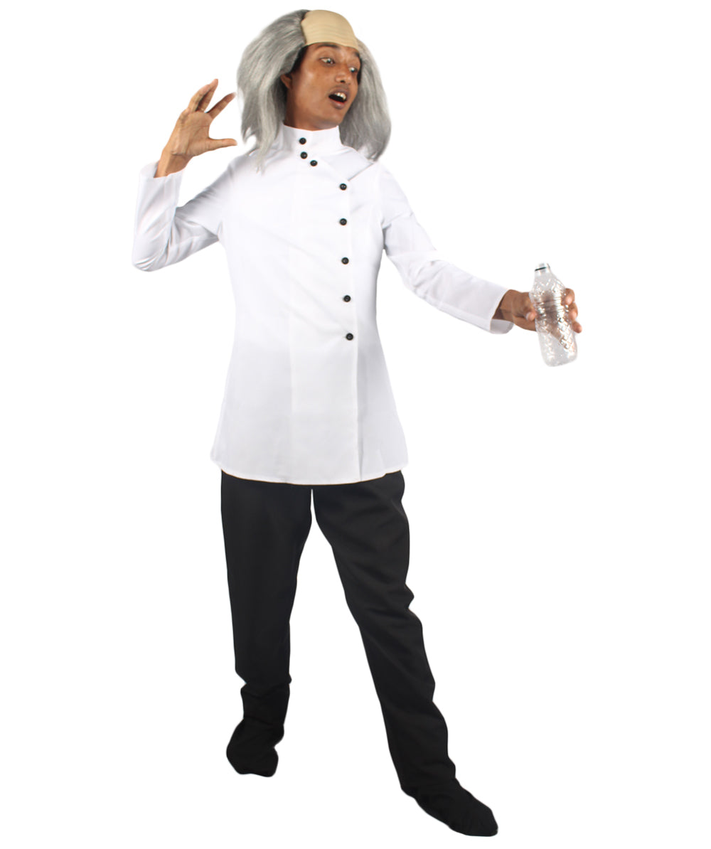 男性用 JCO-407 マッドサイエンティストコスチューム ブラックとホワイト ハロウィンコスチューム