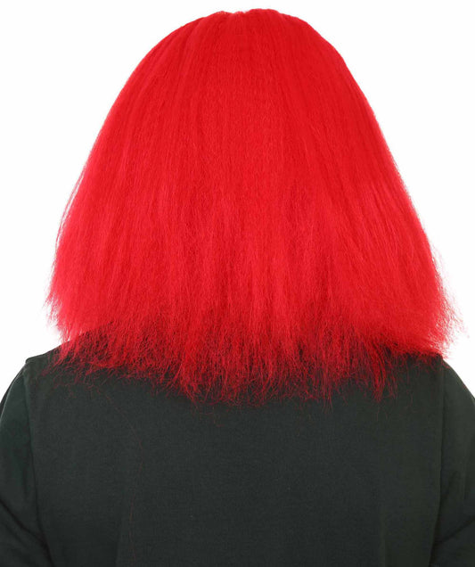 ハロウィンパーティープレミアム メンズ H-3584 スケアリー ボールド レッド クラウン ロング ウィッグ
