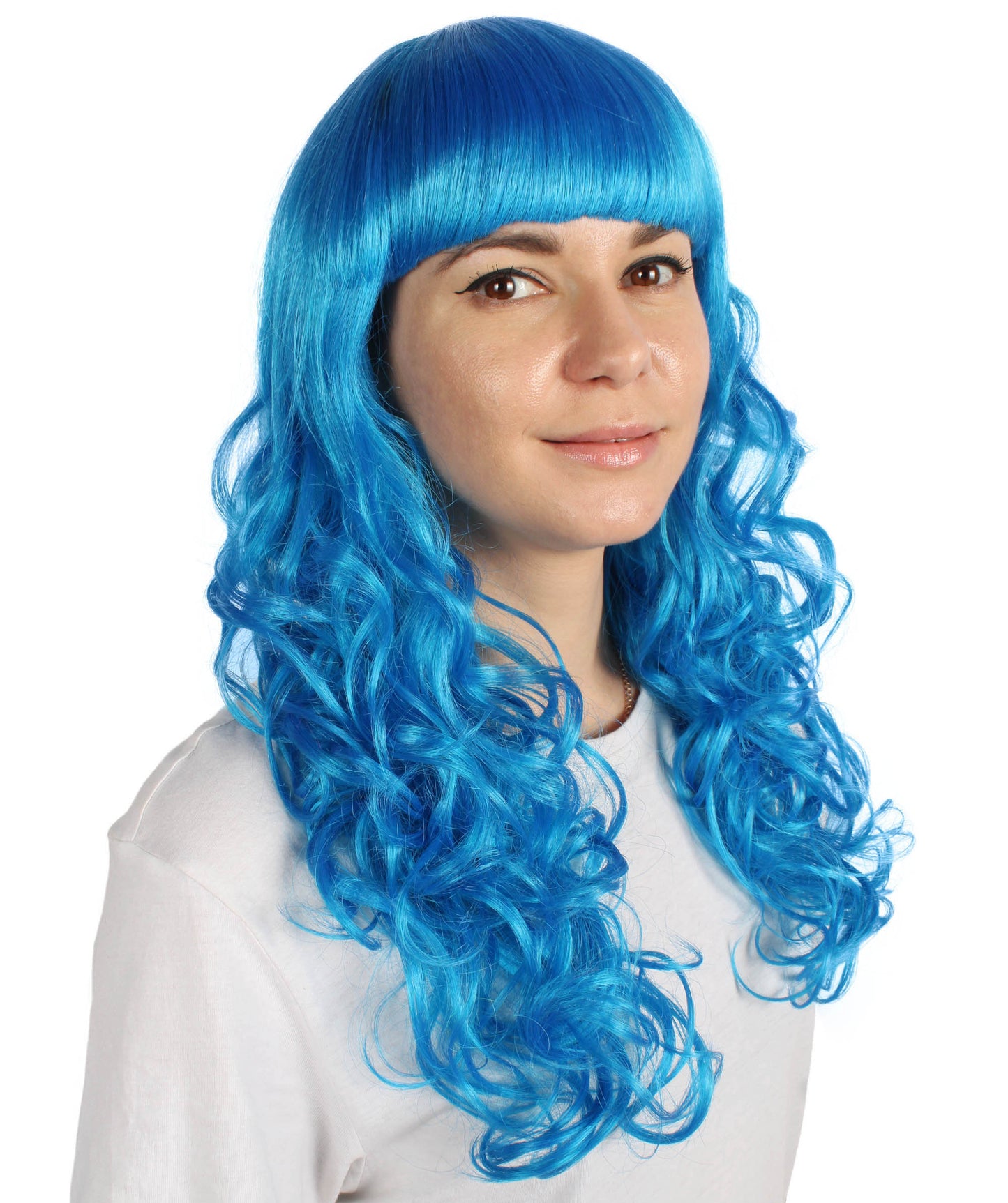 Wigs2you ハロウィン パーティー プレミアム H-818 バットマン 女性ジョーカー ウィッグ ロイヤルブルー色