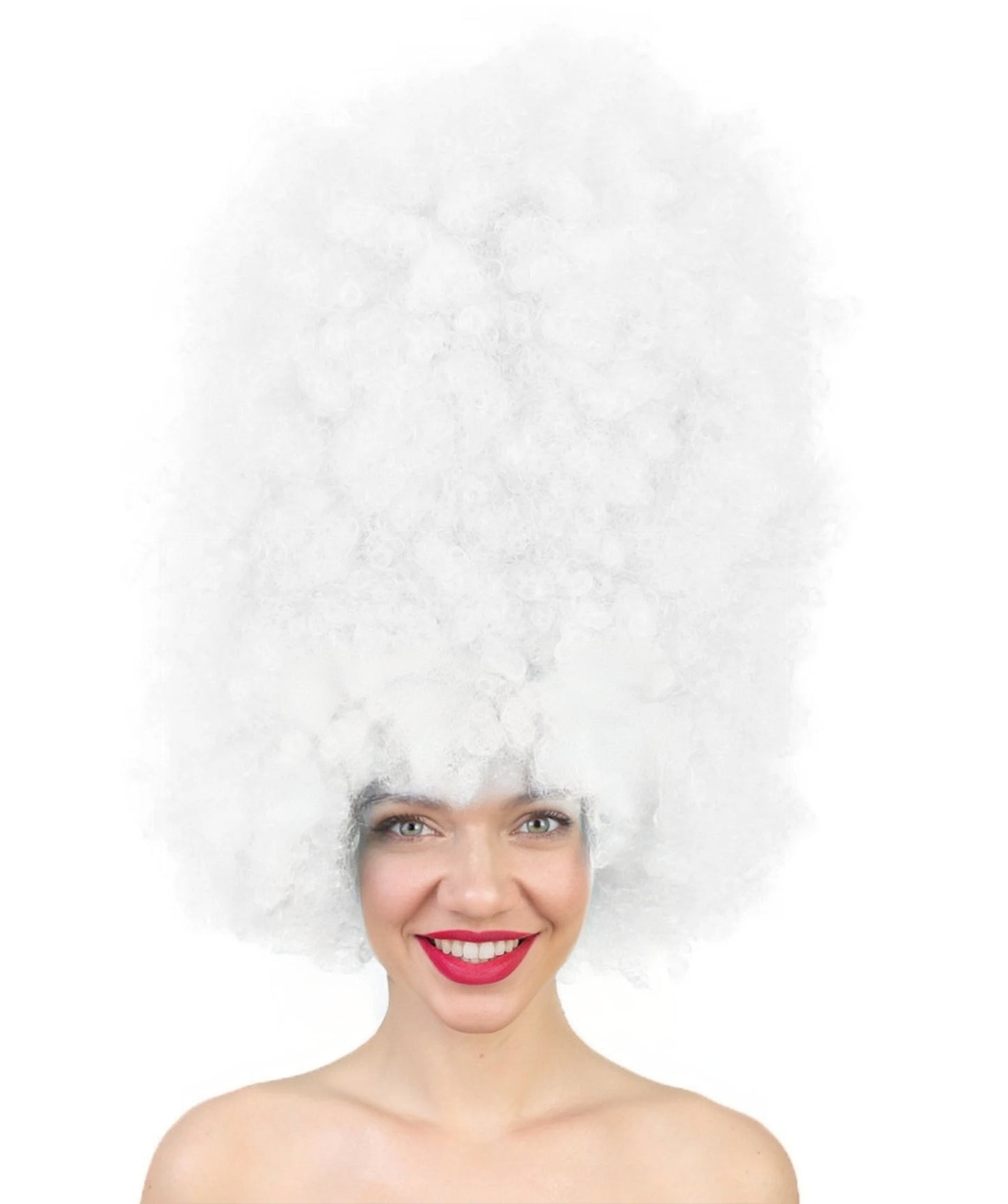 Wigs2you ハロウィンパーティ プレミアムレディース H-2012 着用しやすい 超巨大 ホワイト アフロウィッグ スタイルを大きくする