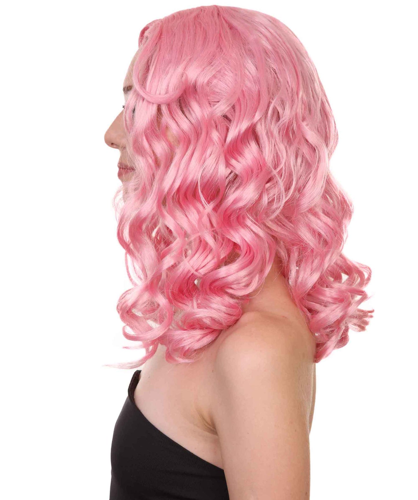 Wigs2you ハロウィンパーティープレミアムレディース H-1094 とても快適なアリスウィッグ 鏡の国のアリス ソフトピンク色
