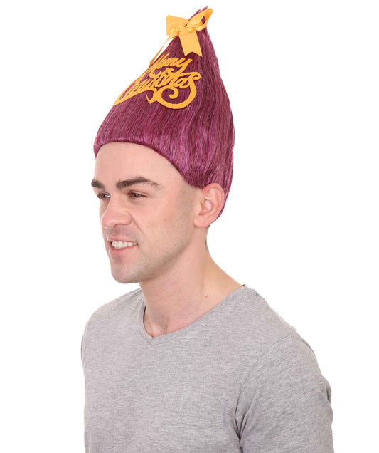 男性用 パープル クリスマスツリー トロール ウィッグ H-2474 ハロウィンパーティー に最適