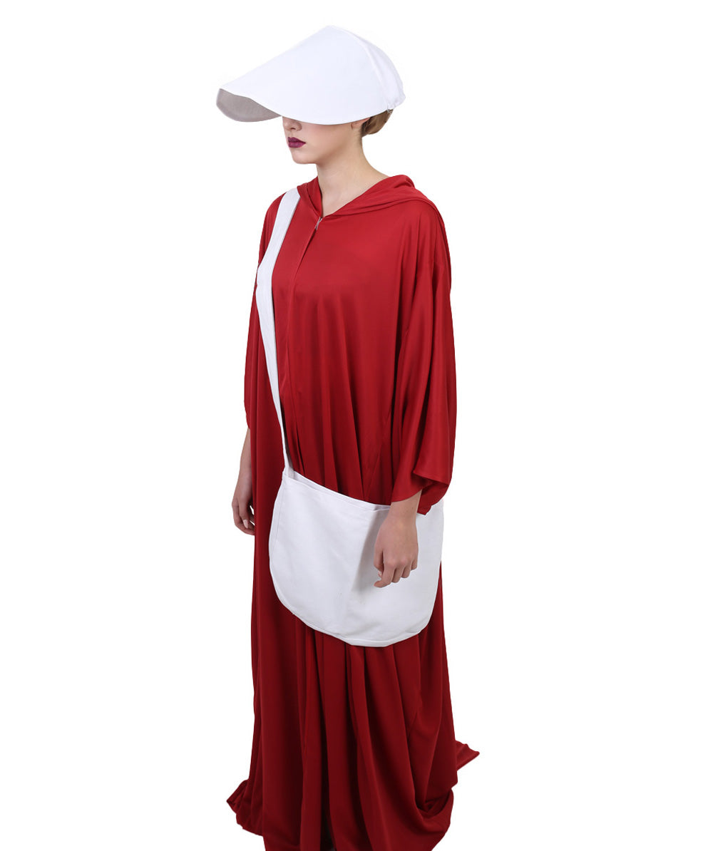 女性用 JCP-068 レッド ローブ ハンドメイド コスプレ衣装とバッグ ボンネット付き