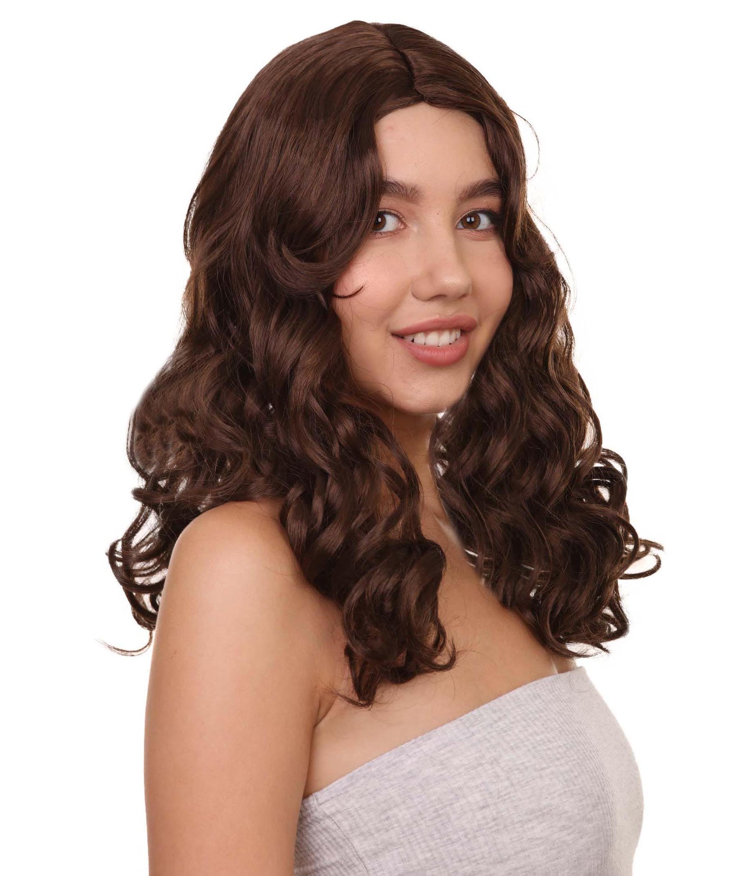 Wigs2you ハロウィンパーティー プレミアム レディース H-1107 とても着け心地の良いアリスウィッグ 鏡の国のアリス ブラウン色