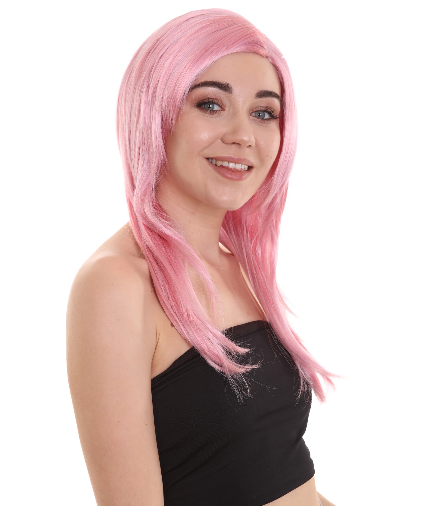 Wigs2you ハロウィン パーティー プレミアム H-945 3レイヤーのパーティー ガール ウィッグ Lt ピンク色