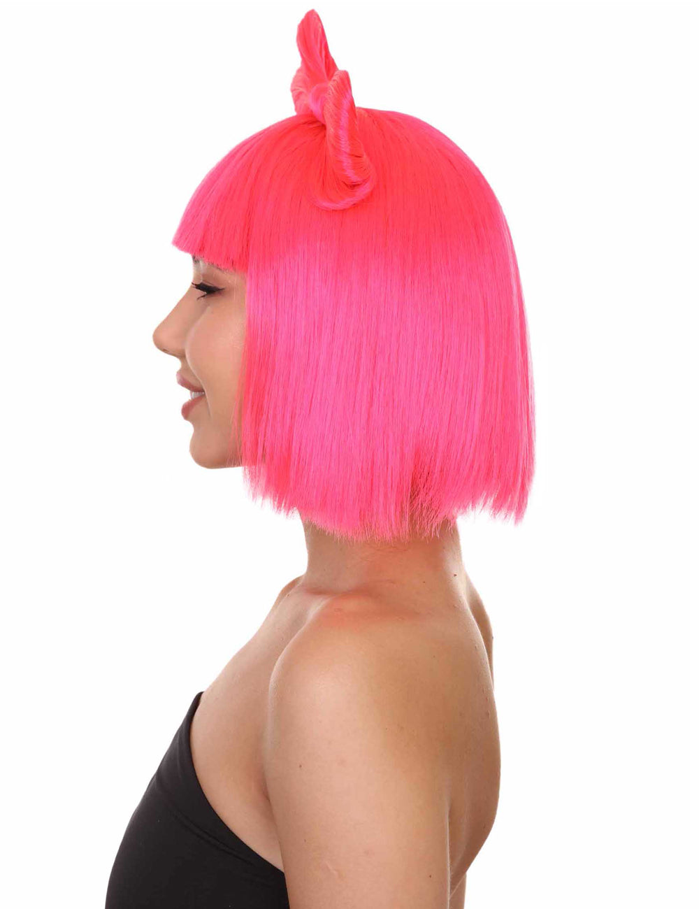 Wigs2you ハロウィン パーティー プレミアム レディース H-1656 簡単に着用でき 非常に快適なネオンピンクの蝶ウィッグ