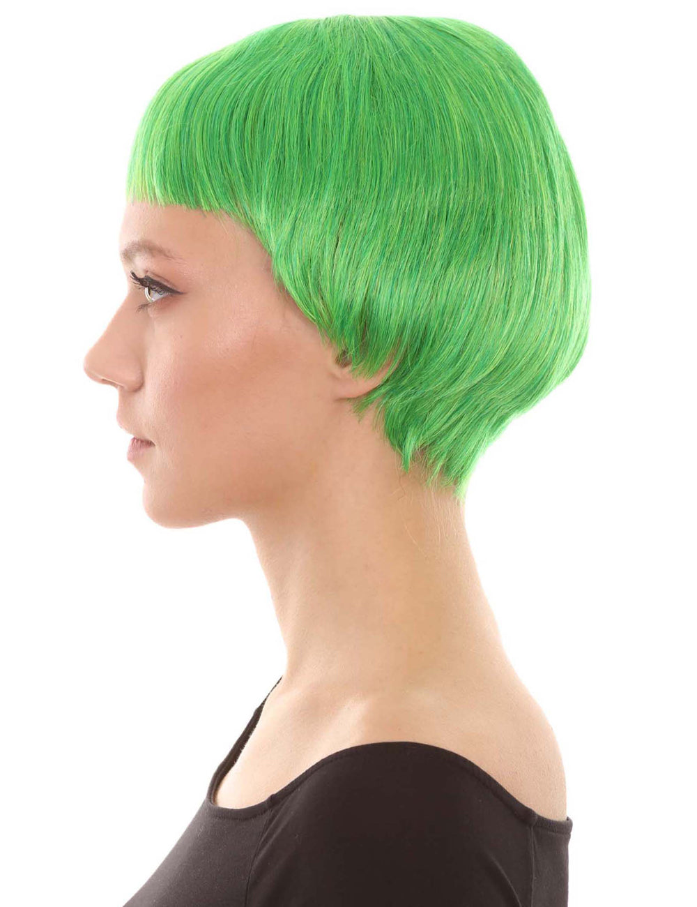 Wigs2you ハロウィンパーティープレミアム レディース H-591 コウノトリウィッグ ネオングリーン