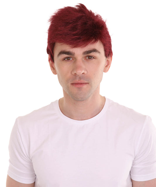 ハロウィンパーティー プレミアム 男性用 H-2306 ファンシーバーガンディ ウィッグ