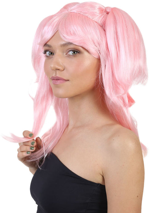 Wigs2you ハロウィンパーティー プレミアム レディース H-752 ドリー ピグテール ウィッグ ソフトピンク色