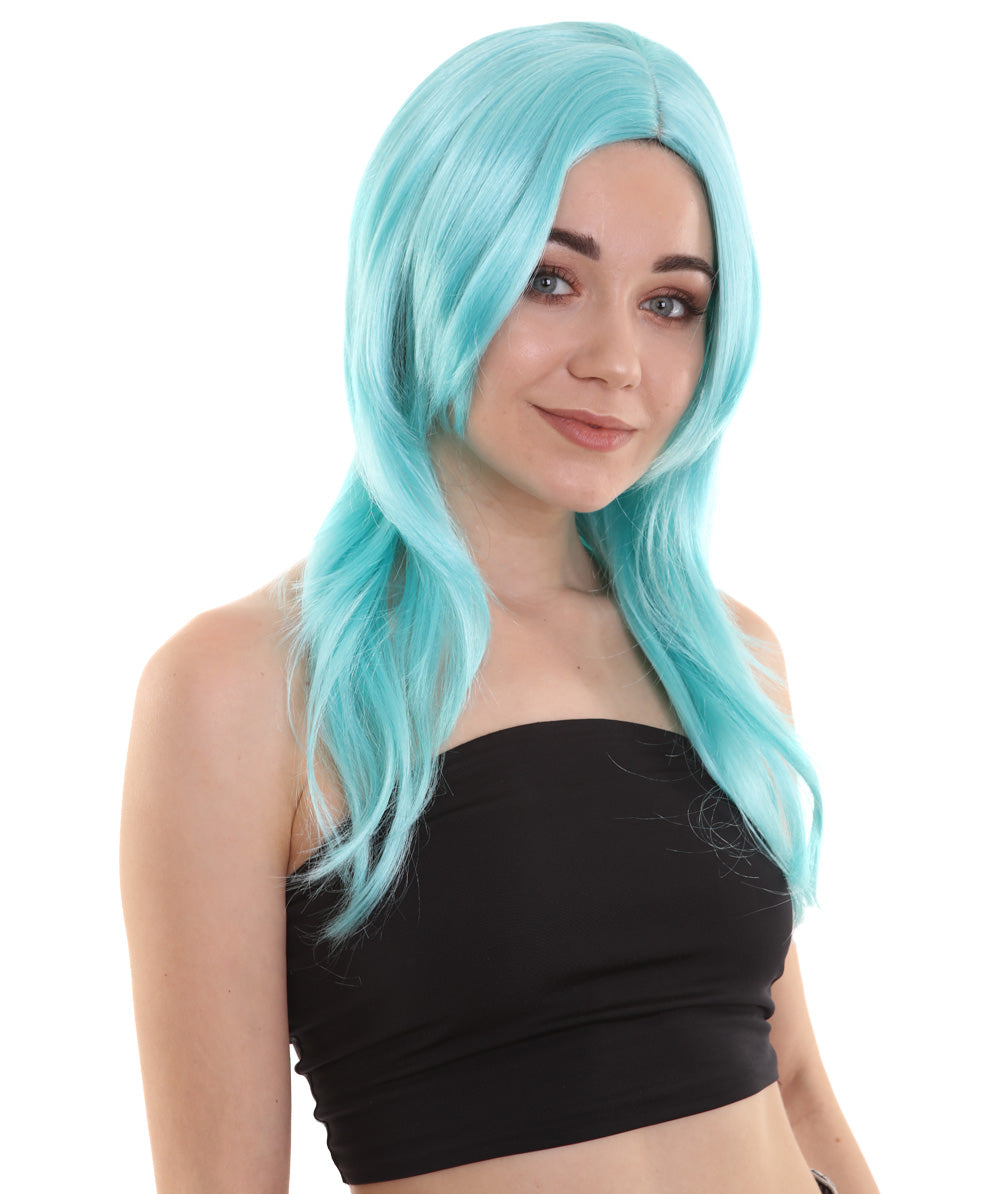 Wigs2you ハロウィンパーティープレミアム H-938 3レイヤーのパーティーガールウィッグ ブルーレイク色