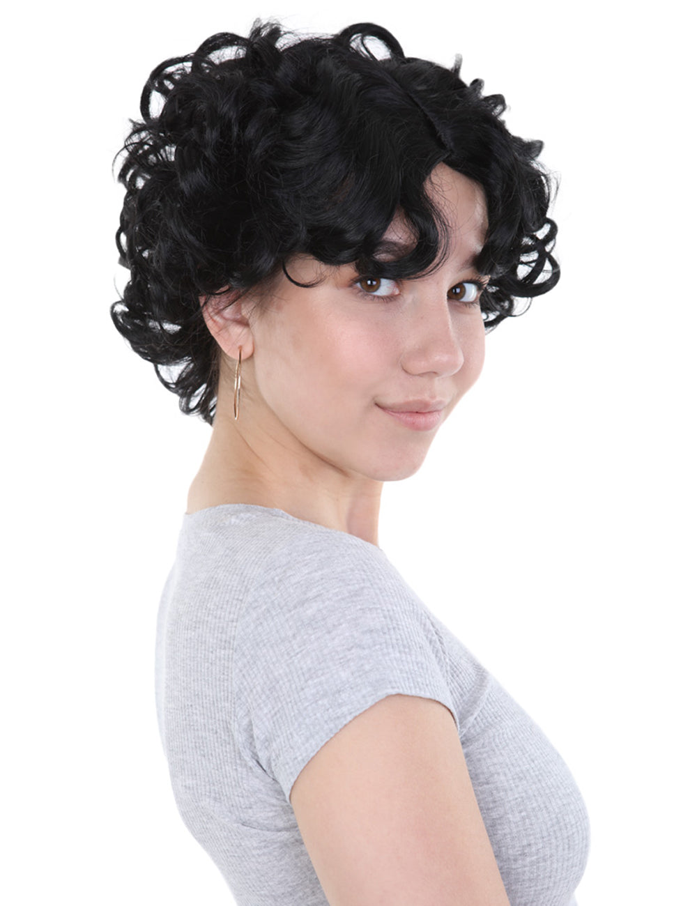 Wigs2you ハロウィンパーティープレミアムレディース H-545 ブラック "Ritzy" ウィッグ