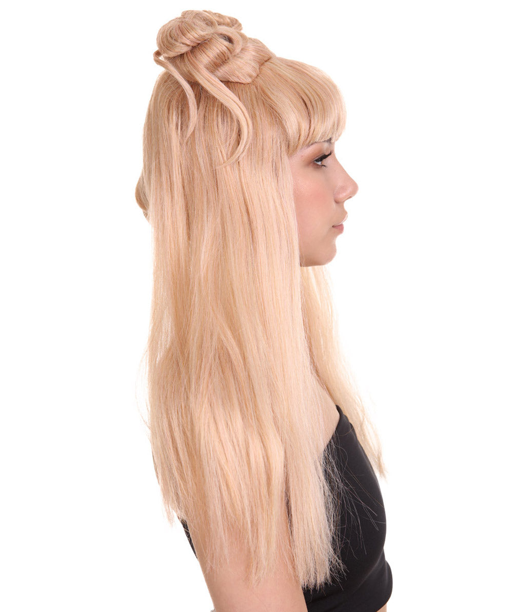 Wigs2you ハロウィン パーティー プレミアム レディース H-1216 快適なフィット感のゴールデン ブロンド アジアン プリンセス ウィッグ