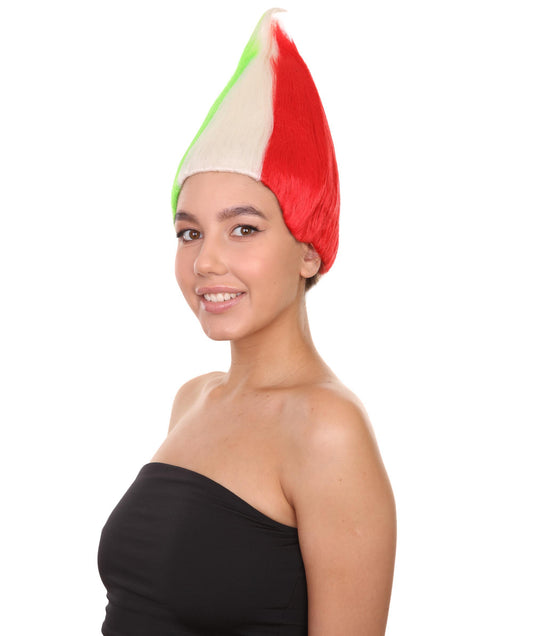 Wigs2you ハロウィンパーティープレミアム H-1793 着け心地が良い とても快適 女性用コスプレウィッグ イタリア国旗 トロールズスタイル