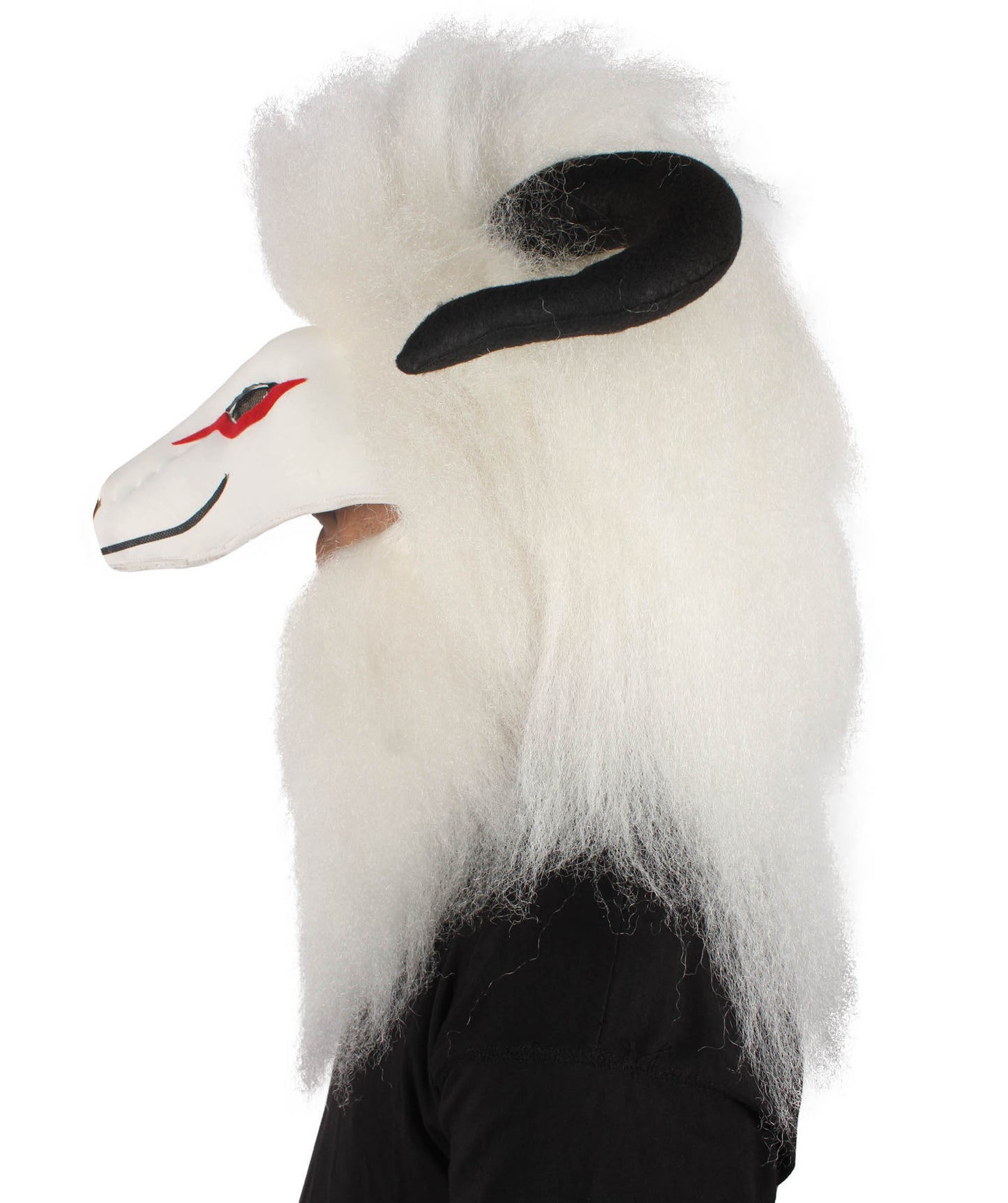Unisex H-6199 Black & White African Unicorn Mask Perfect for Halloween and Cosplay Flame-retardant Synthetic Fiber