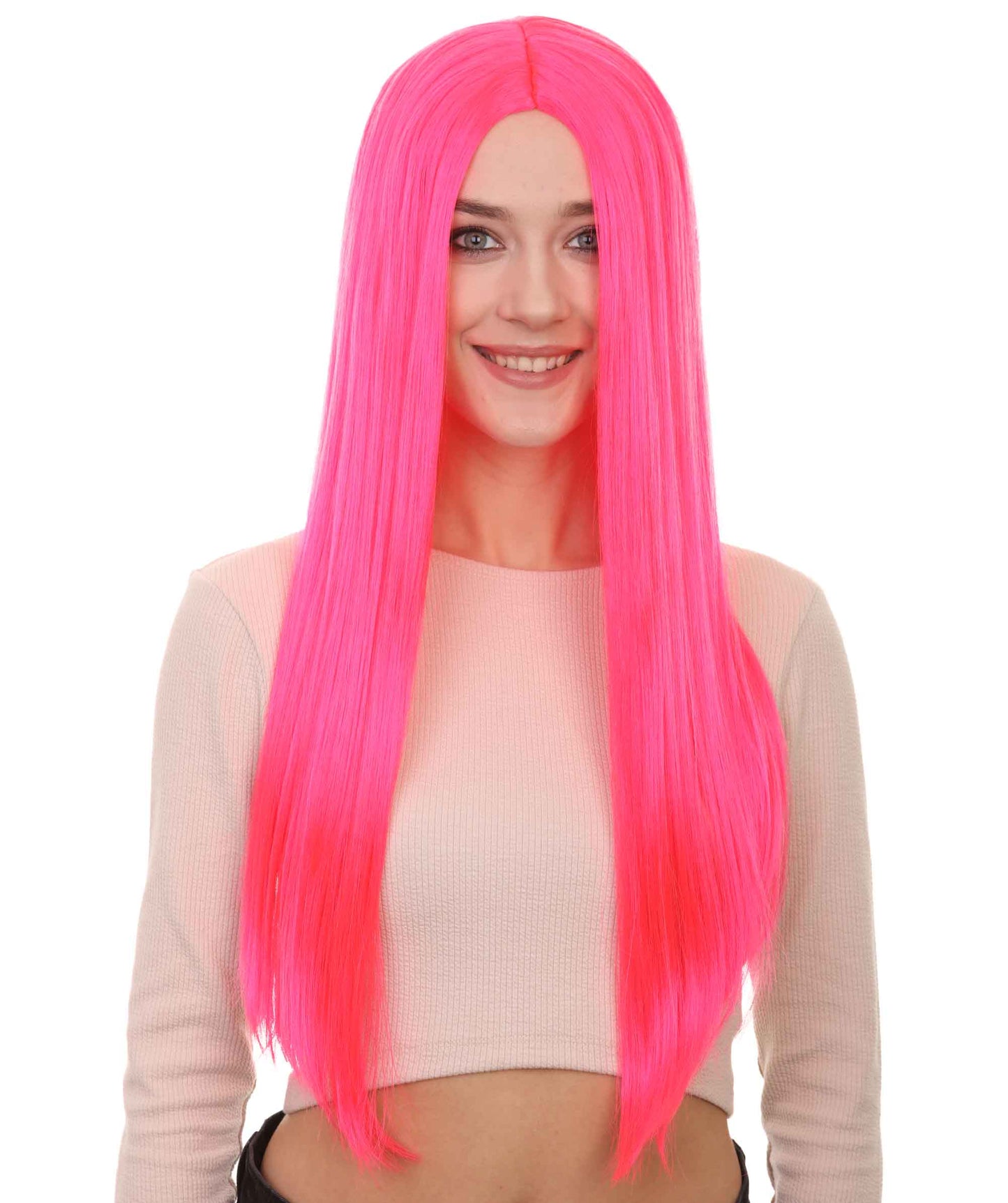 Wigs2you ハロウィンパーティープレミアム H-886 悪の花嫁 II 女性ウィッグ ネオンピンク色