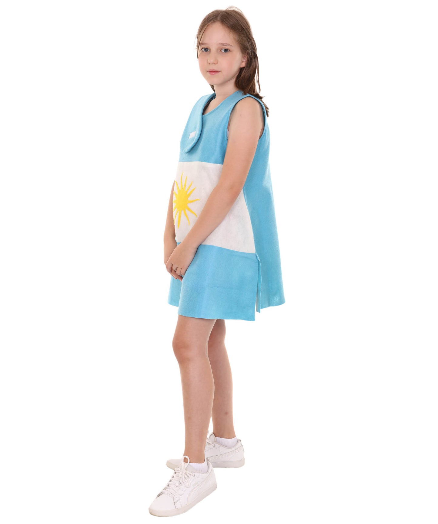子供用女の子 JCO-182(Kids) 2018 ワールドカップ アルゼンチン フラッグ トロール ドレス コスチューム パトリオティック コスプレ コスチューム