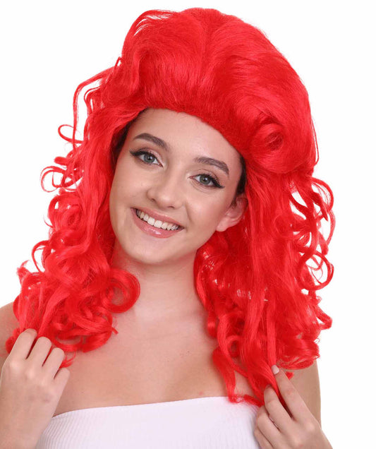 ハロウィンパーティープレミアム H-5247 女性用トロールロングカーリーウィッグ レッド