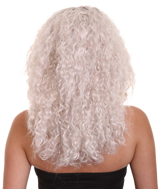 女性用ゾンビカーリーウィッグ H-4638 マルチカラー プレミアム通気性キャップレスキャップ