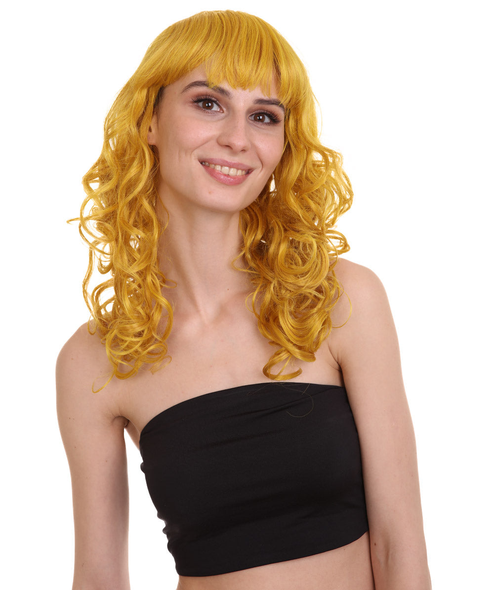 Wigs2you ハロウィンパーティー プレミアム レディース H-1021 着用しやすい ベラウィッグ ゴールドカラー
