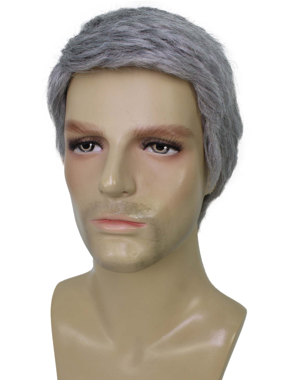 ハロウィンパーティープレミアム大人用メンズ「鬼滅の刃」のしのぶの灰色のウィッグ H-5689