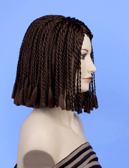 レディースファッション W-318 ブラウンパーティーウィッグ 合成繊維 パーティーに最適