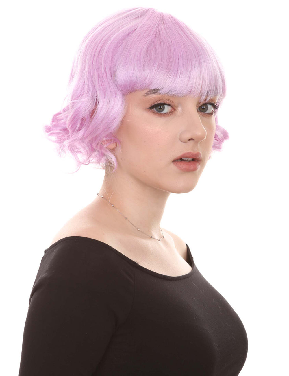 Wigs2you ハロウィン パーティー プレミアム レディース H-1356 着けやすい 快適なフィット感 カーニバル Lt パープル ウェーブのかつら