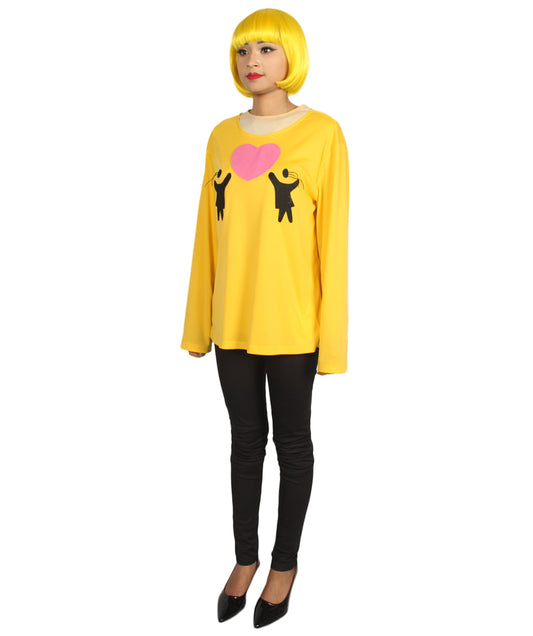 大人向け女性用 JCO-169 バレンタインデー 恋に落ちる ロングスリーブ イエロー コスプレ コスチュームコレクション