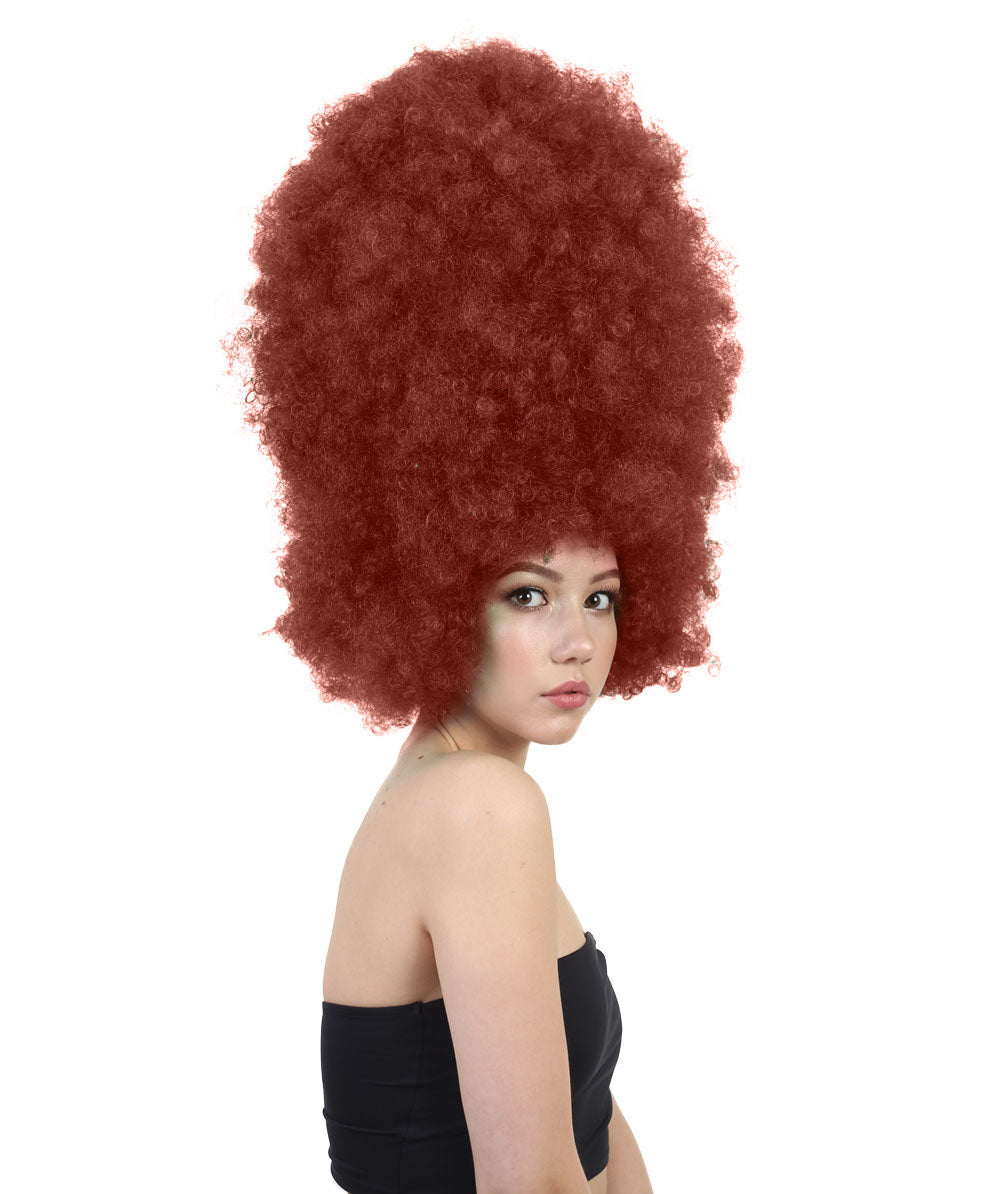 Wigs2you ハロウィンパーティ プレミアムレディース H-2018 着用しやすい 超巨大 ダークオーバーン アフロウィッグ 最高の華やかさのための