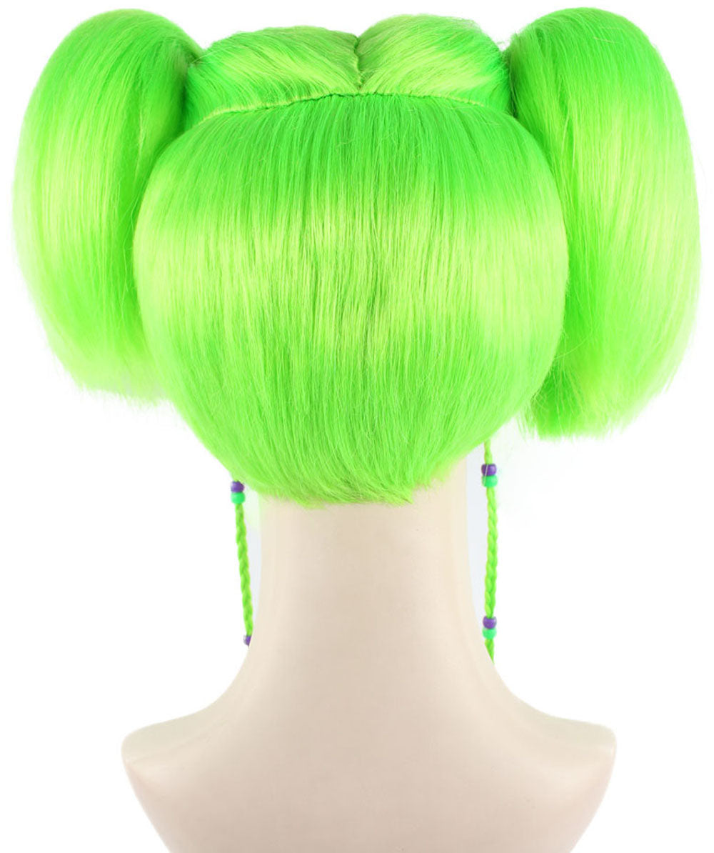 Wigs2you ハロウィンパーティープレミアム レディース H-700 バットエンジェルウィッグ ライムカラー