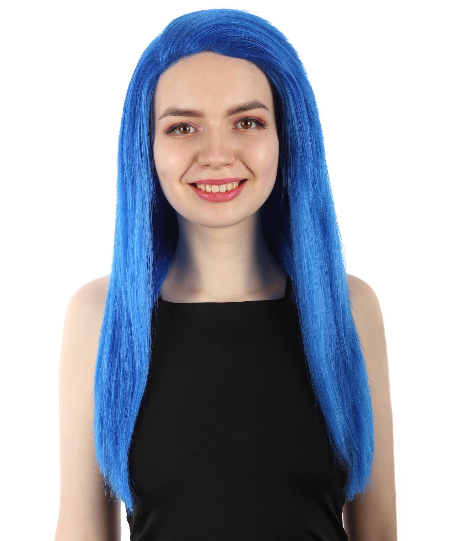 女性用ロングストレートサイドパートコスプレウィッグ ダークブルー H-5220_9 ファンシースタイル プレミアムハロウィンパーティーウィッグコレクション