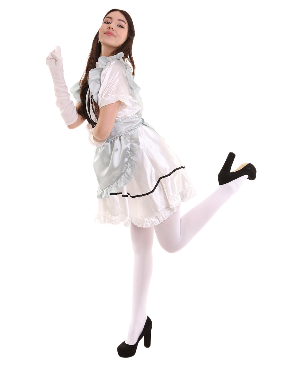 女性用 JCO-326_20 アニメ コスプレ フレンチメイド ファンシー ドレス シルバー コスプレ コスチューム