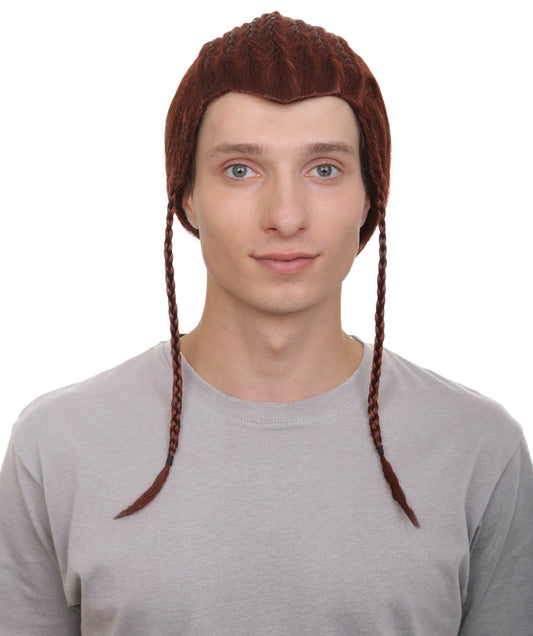 Wigs2you H-5655 大人用男性用ヒューマノイド戦士編み込みダークオーバーンウィッグ