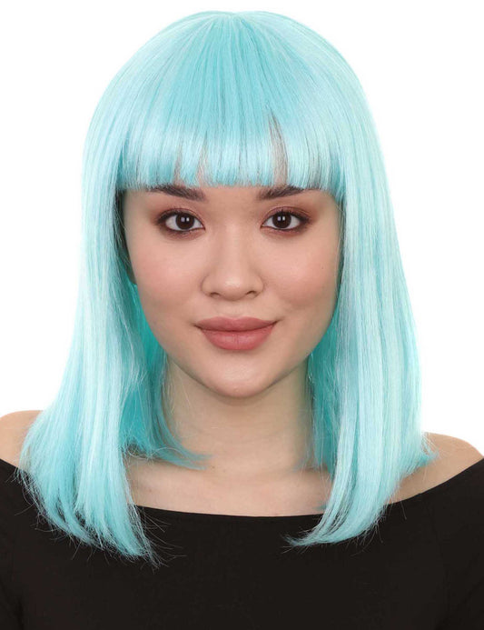 Wigs2you ハロウィンパーティープレミアム レディース H-661 ライトブルー ボブウィッグ