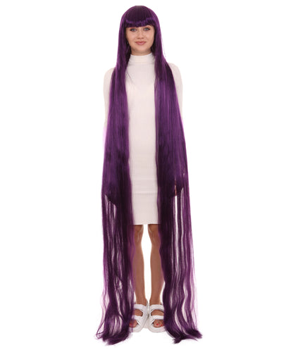 70エクストラロングバイオレット女性用ウィッグコレクション H-3263 華やかなハロウィンウィッグ プレミアム通気性のあるキャップレスキャップ