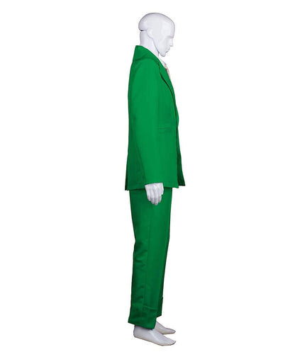 男性用 JCP-002_1 70'sロックスター スーツ コスチューム ディッキーとタイ付き プレミアム グリーン ハロウィンコスチューム