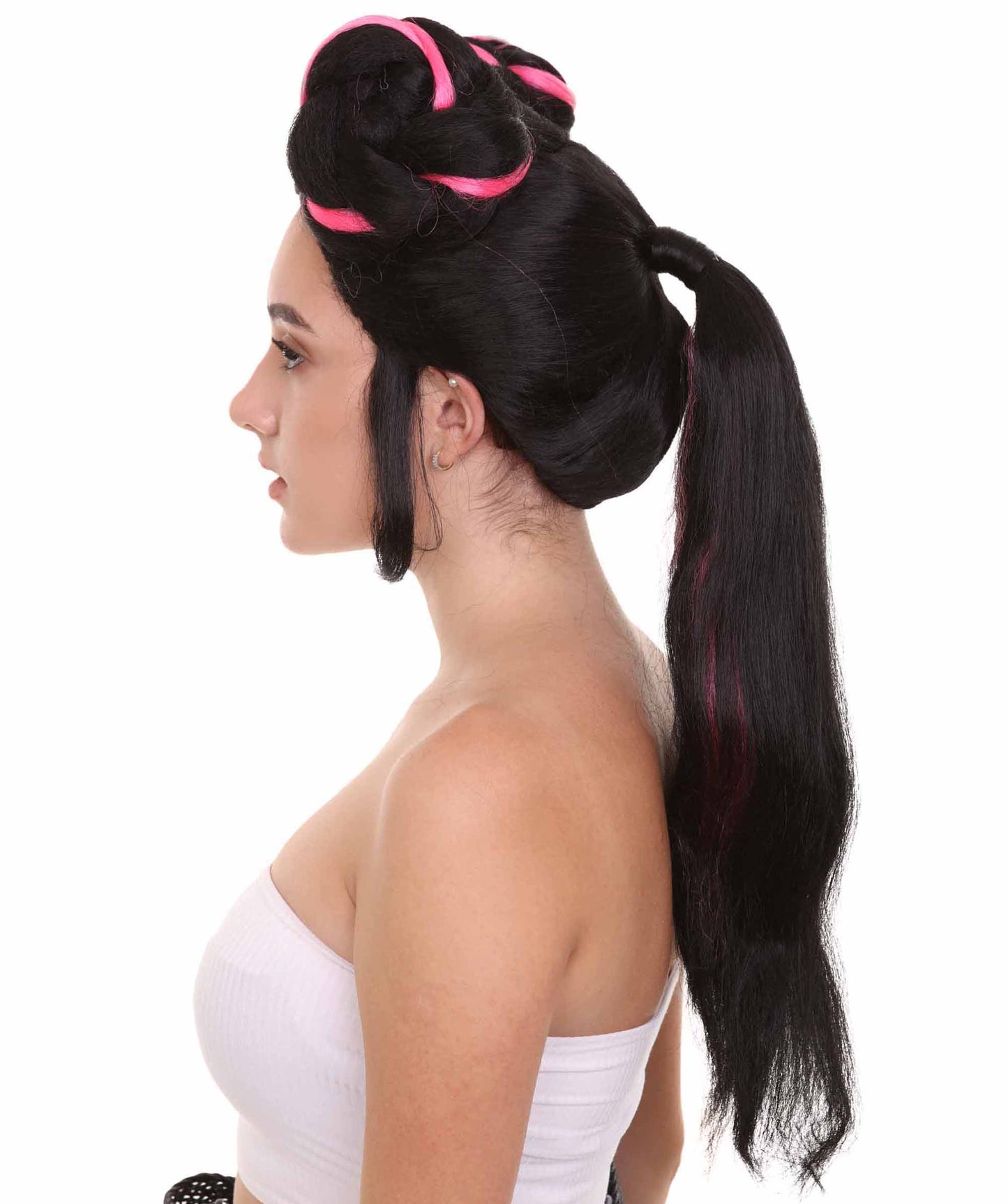 レディース Eurovision 2018 Netta Barzilai バンスタイル H-3839 ユーロビジョンソングコンテスト セレブリティウィッグ プレミアム 通気性の良い キャップレスキャップ