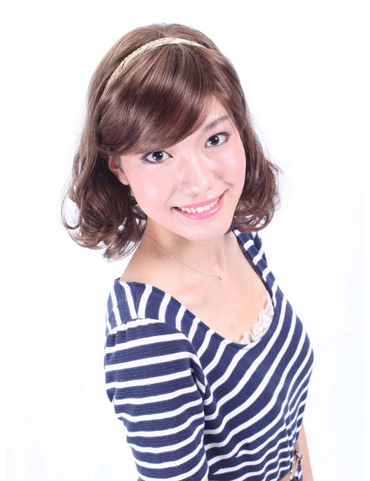 女性 W-8232 のおしゃれなアッシュブロンド 立体的な三つ編みヘッドバンド ヘアアクセサリー 合成繊維