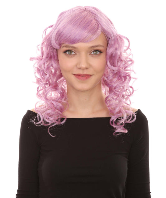Wigs2you ハロウィンパーティープレミアムレディース H-1011 着用しやすい ベラウィッグ Lt ピンク色