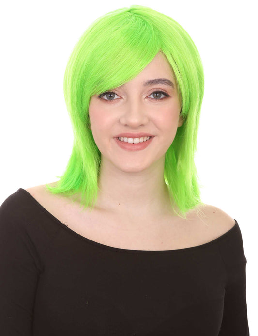 Wigs2you ハロウィン パーティー プレミアム H-1423 簡単に着用でき 快適なフィット感の女性ショート ライムウィッグ