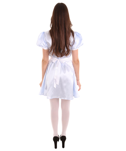 大人用女性の JCO-328_1 フレンチエプロンメイド制服 ライトブルー コスプレコスチューム