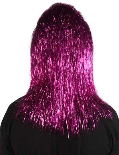 ハロウィンパーティープレミアムメンズ H-5647-PP ヘアリーユニセックスエイプティンセルマスクのみ 紫 軟らかい合成繊維
