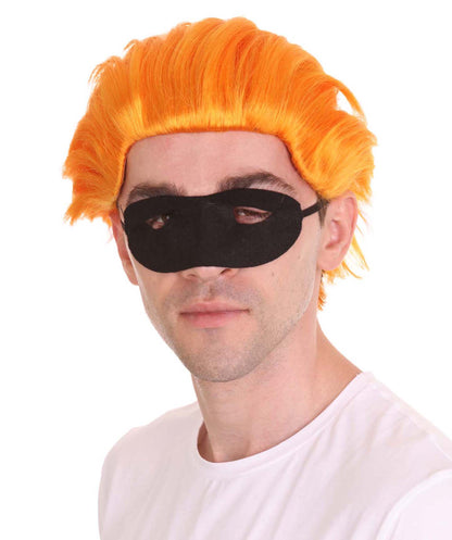 大人メンズ「インクレディブル・ファミリー2」ダッシュウィッグ ダシェル・パー パンプキンウィッグとマスクセット H-4387 TV/映画ウィッグ プレミアム通気性キャップレスキャップ